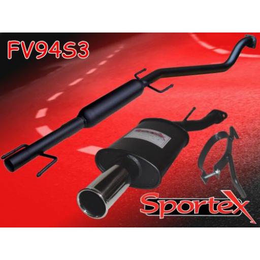 Sportex Vauxhall Astra mk4 performance exhaust system 1998-2004 S3