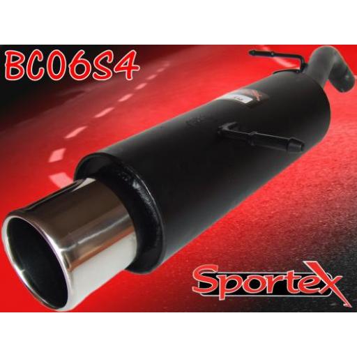 Sportex Citroen C2 performance exhaust back box 1.1i 2003- S4