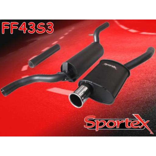 Sportex Ford Focus performance exhaust system 1.4i 1998-2004 S3