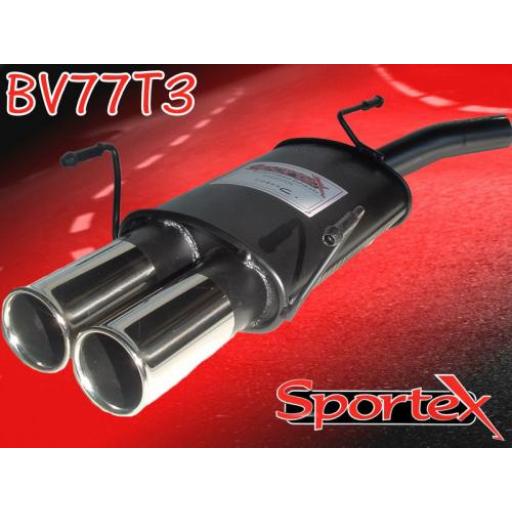 Sportex Vauxhall Corsa C exhaust back box 2000-2006 T3