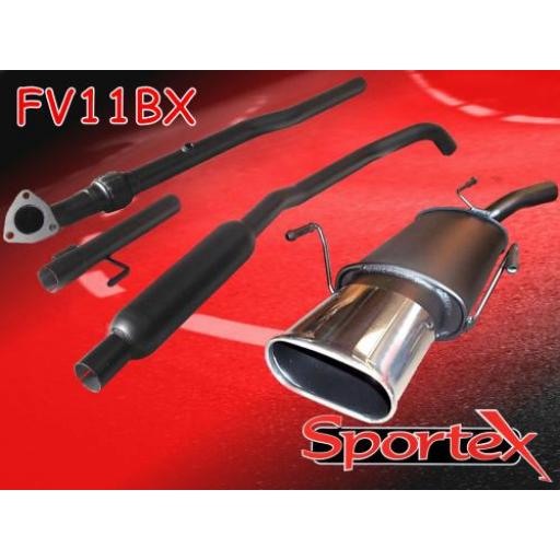 Sportex Vauxhall Corsa C performance exhaust system 2000-2003 BX
