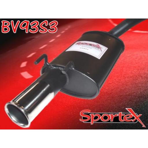 Sportex Vauxhall Corsa B exhaust back box 1.0i 1997-2000 S3