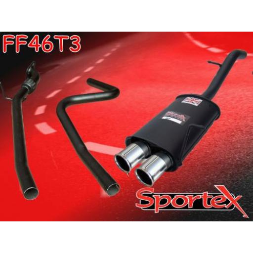 Sportex Ford Fiesta performance exhaust system 2002-2008 T3