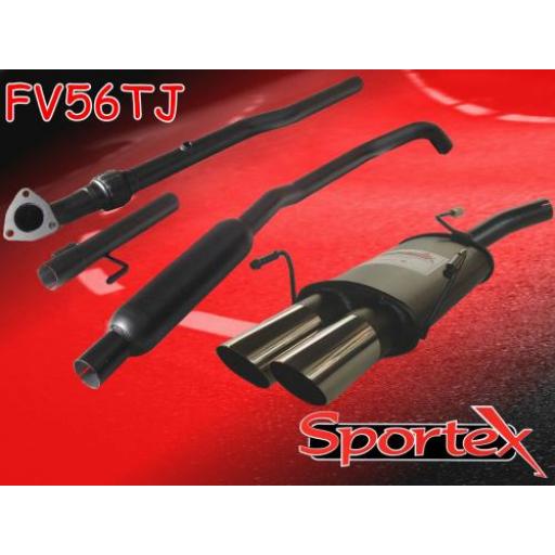 Sportex Vauxhall Corsa C performance exhaust system 2003-2006 TJ