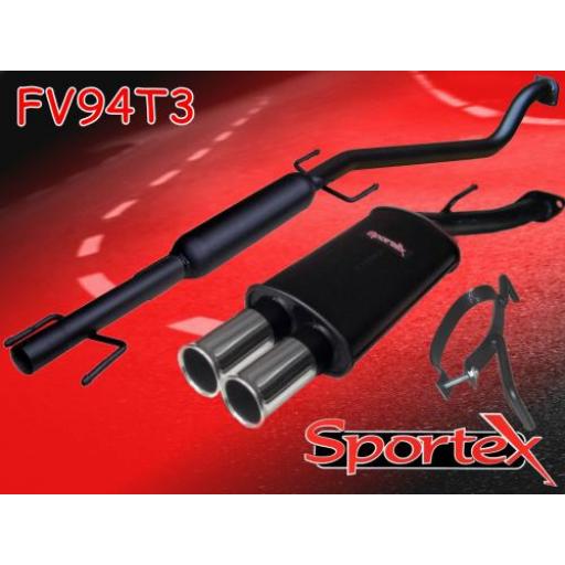 Sportex Vauxhall Astra mk4 performance exhaust system 1998-2004 T3