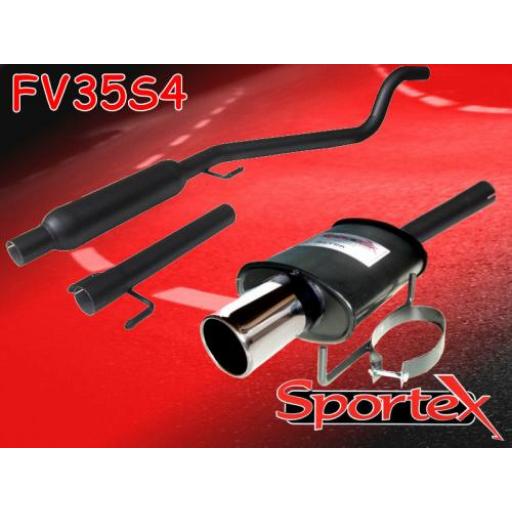 Sportex Vauxhall Astra mk5 performance exhaust system 2005- S4