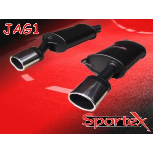 Sportex Jaguar X-Type performance exhaust back box 2.5i 3.0i 2001- OV