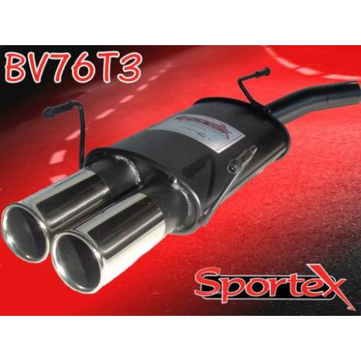 Sportex Vauxhall Corsa C 1.0 performance exhaust back box 2000-2006 T3