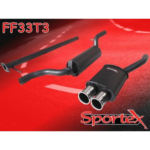 Sportex Ford Focus performance exhaust system 1.8i 2.0i 1998-2004 T3