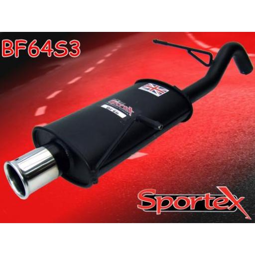 Sportex Ford Fiesta exhaust back box 1.25i 1.4i 2008-2012 S3