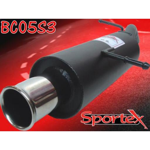 Sportex Citroen C2 performance exhaust back box 1.4 1.6 2003- S3