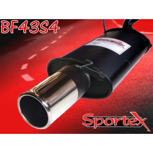 Sportex Ford Fiesta exhaust back box 1.25i 1.3i 1995-2002 S4
