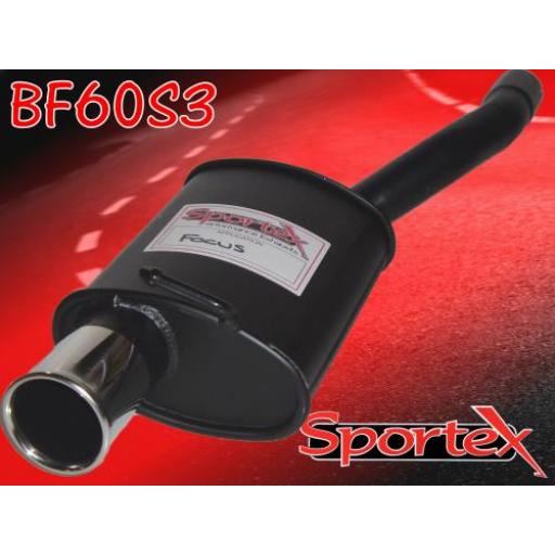 Sportex Ford Focus exhaust back box 1.6i 1998-2004 S3
