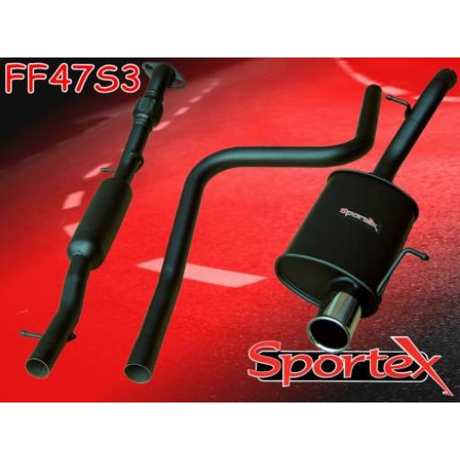 Sportex Ford Fiesta 1.6i performance exhaust system 2002-2008 S3