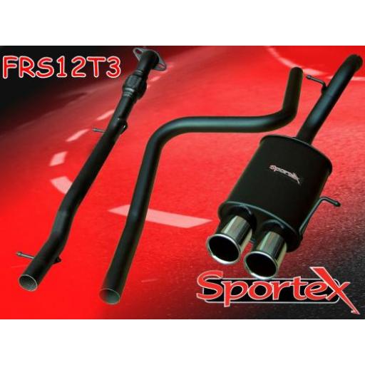 Sportex Ford Fiesta performance exhaust system 1.6i 2001-2008 T3