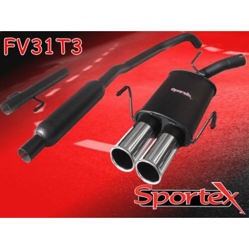 Sportex Vauxhall Corsa C performance exhaust system 2000-2006 T3