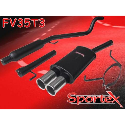 Sportex Vauxhall Astra mk5 performance exhaust system 2005- T3