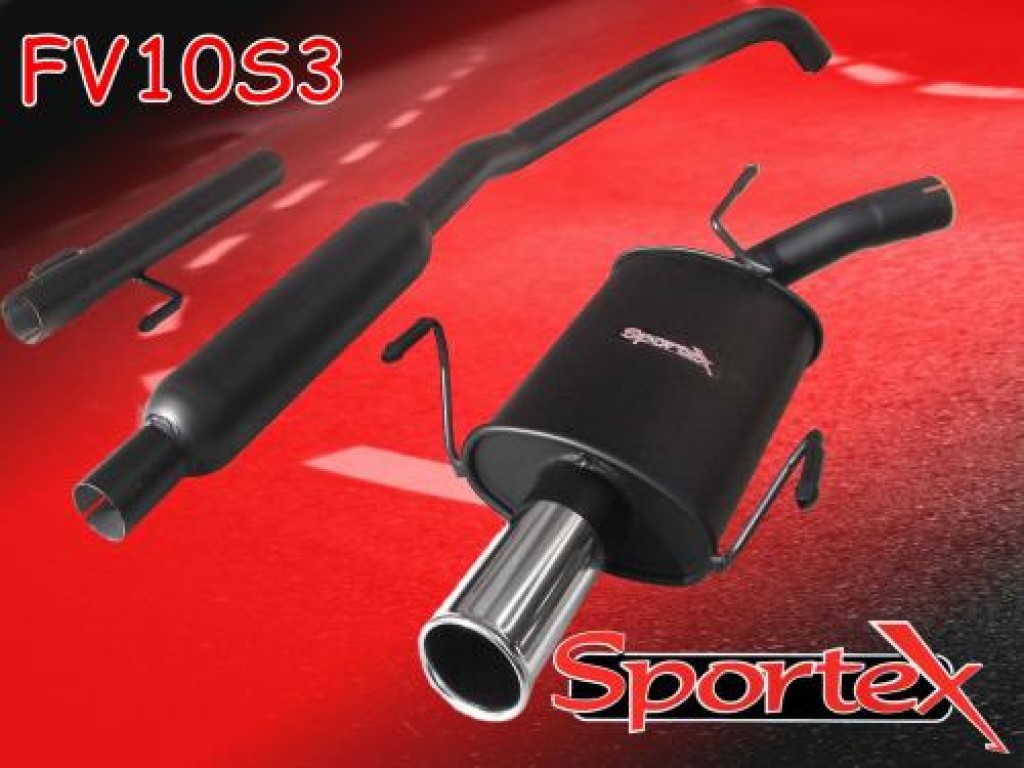 EXHAUST REAR SILENCER WITH CHROME TAILPIPE FOR VAUXHALL CORSA