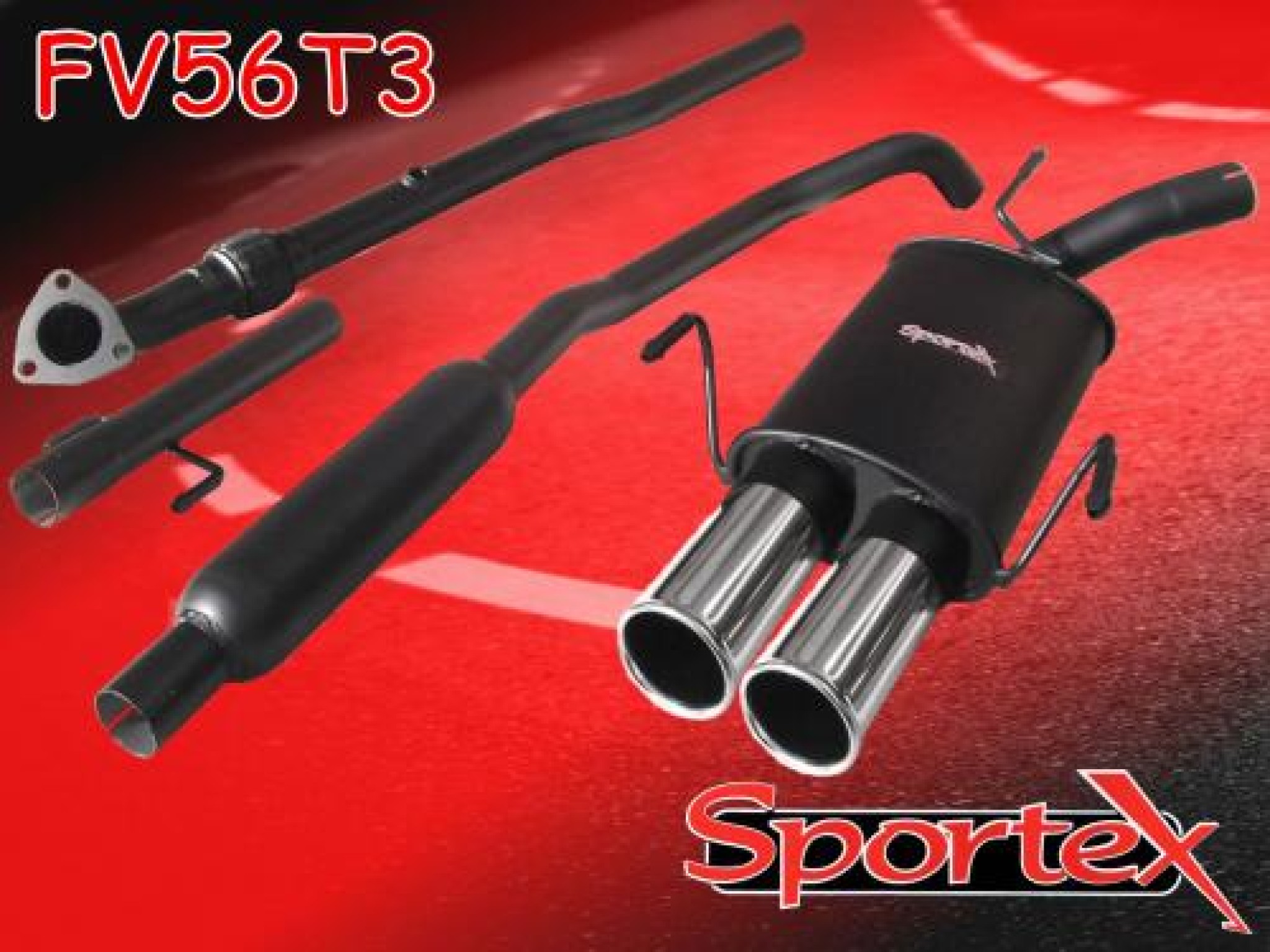 Sportex Vauxhall Corsa C performance exhaust system 20032006 T3