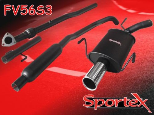 Sportex Vauxhall Corsa C performance exhaust system 2003-2006 S3