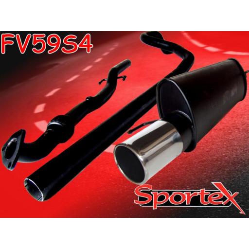 Sportex Vauxhall Corsa D cat back exhaust system 1.2i, 1.4i 2006- S4