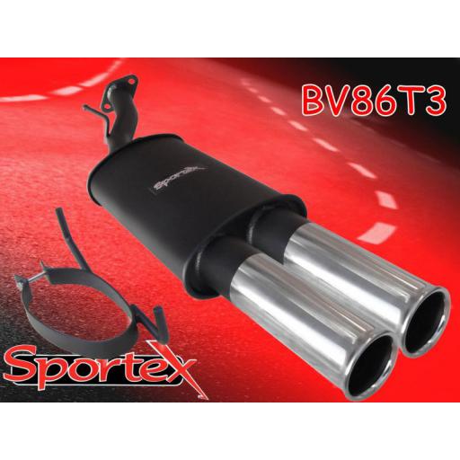 Sportex Vauxhall Astra mk4 coupe exhaust back box T3